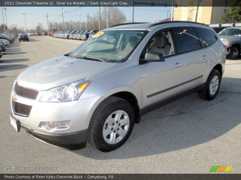Silver Ice Metallic / Dark Gray/Light Gray 2011 Chevrolet Traverse LS