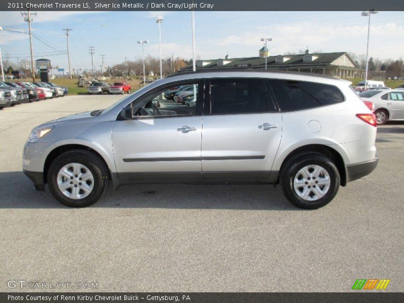 Silver Ice Metallic / Dark Gray/Light Gray 2011 Chevrolet Traverse LS