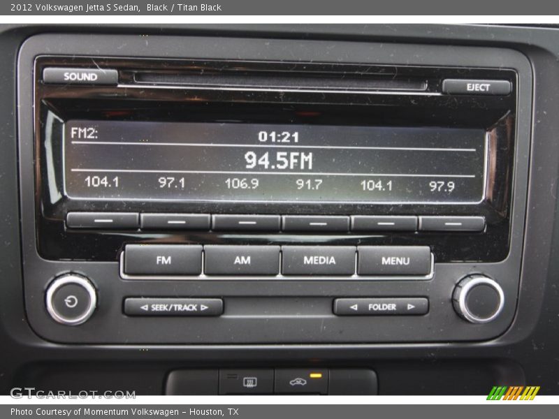Black / Titan Black 2012 Volkswagen Jetta S Sedan