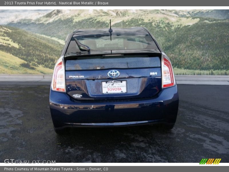 Nautical Blue Metallic / Bisque 2013 Toyota Prius Four Hybrid