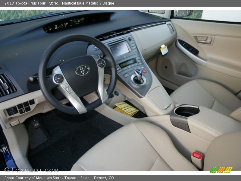 Nautical Blue Metallic / Bisque 2013 Toyota Prius Four Hybrid