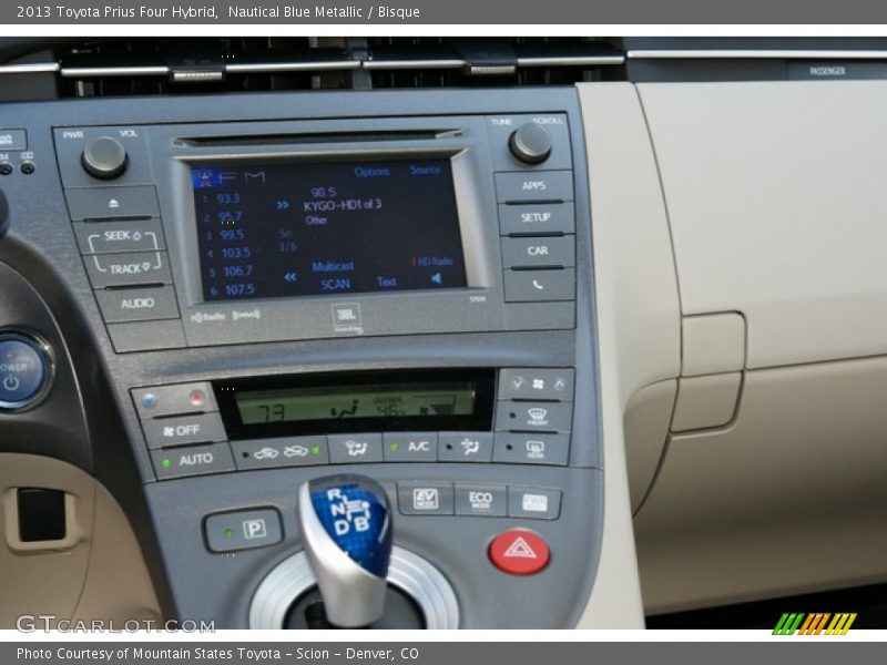 Nautical Blue Metallic / Bisque 2013 Toyota Prius Four Hybrid