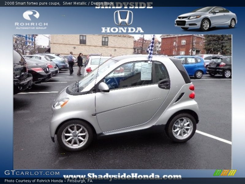 Silver Metallic / Design Black 2008 Smart fortwo pure coupe