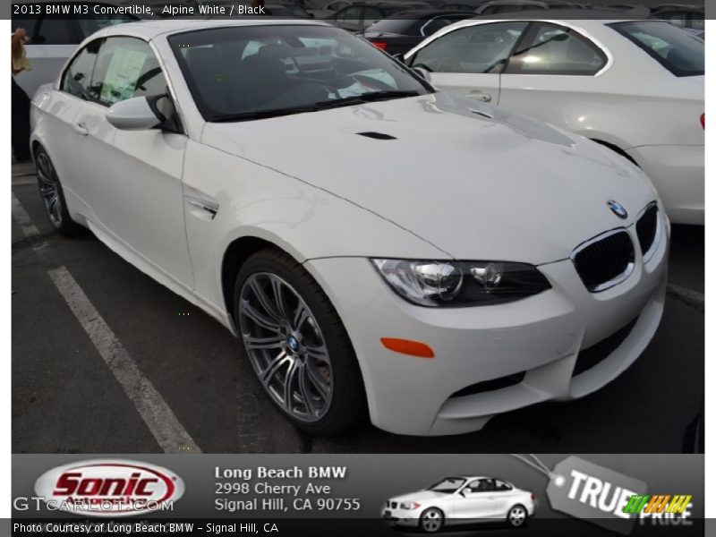 Alpine White / Black 2013 BMW M3 Convertible
