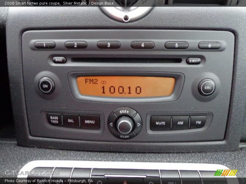 Controls of 2008 fortwo pure coupe