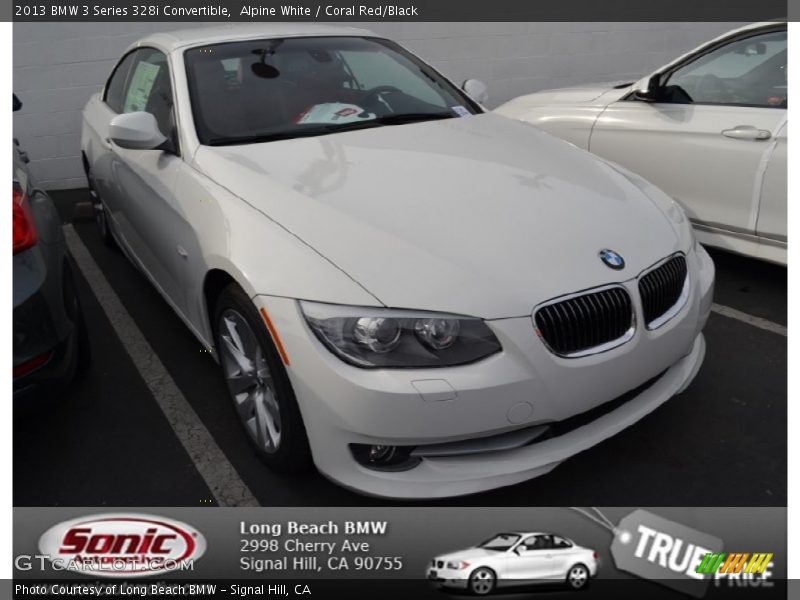 Alpine White / Coral Red/Black 2013 BMW 3 Series 328i Convertible