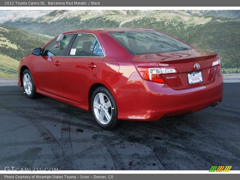 Barcelona Red Metallic / Black 2012 Toyota Camry SE