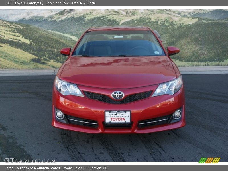 Barcelona Red Metallic / Black 2012 Toyota Camry SE