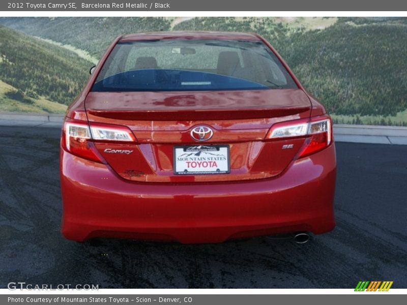 Barcelona Red Metallic / Black 2012 Toyota Camry SE