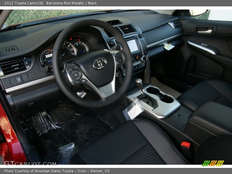 Barcelona Red Metallic / Black 2012 Toyota Camry SE