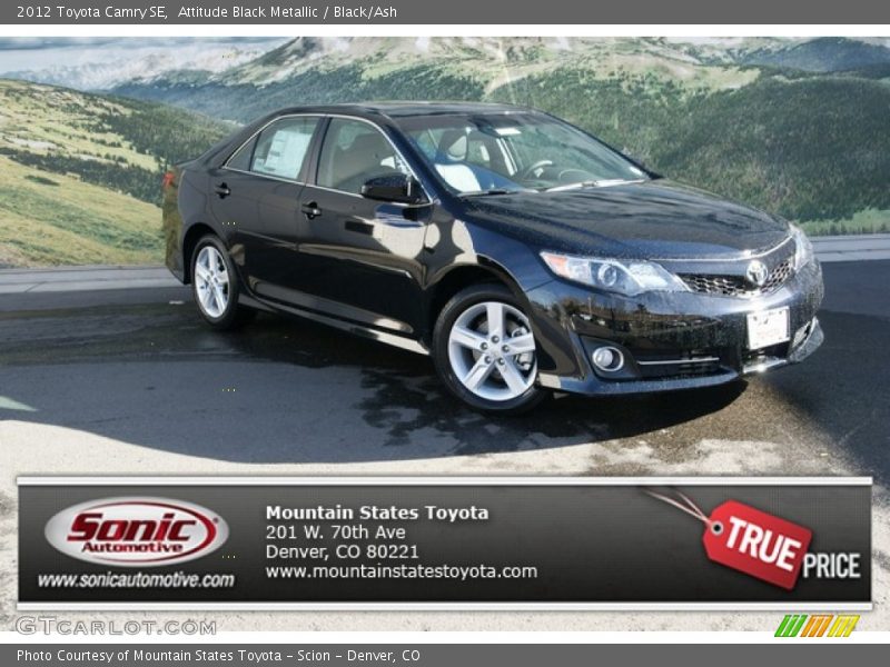 Attitude Black Metallic / Black/Ash 2012 Toyota Camry SE