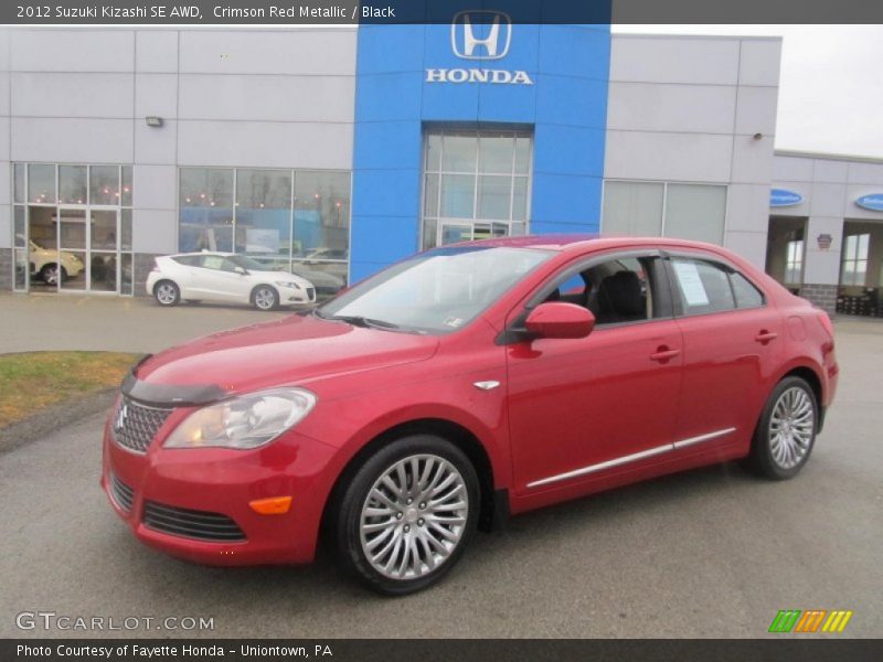 Crimson Red Metallic / Black 2012 Suzuki Kizashi SE AWD
