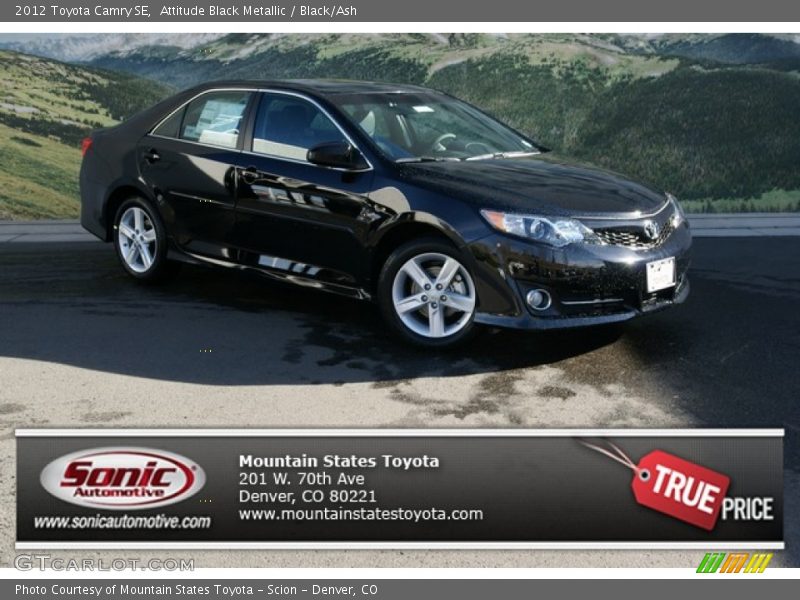 Attitude Black Metallic / Black/Ash 2012 Toyota Camry SE