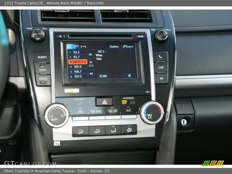 Attitude Black Metallic / Black/Ash 2012 Toyota Camry SE