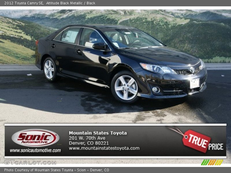 Attitude Black Metallic / Black 2012 Toyota Camry SE