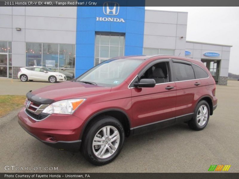 Tango Red Pearl / Gray 2011 Honda CR-V EX 4WD
