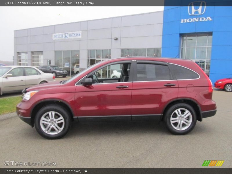 Tango Red Pearl / Gray 2011 Honda CR-V EX 4WD