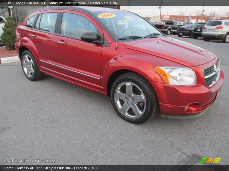 Sunburst Orange Pearl / Pastel Slate Gray 2007 Dodge Caliber R/T