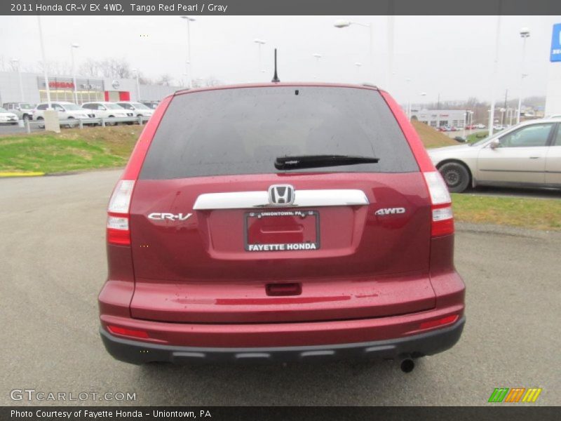 Tango Red Pearl / Gray 2011 Honda CR-V EX 4WD