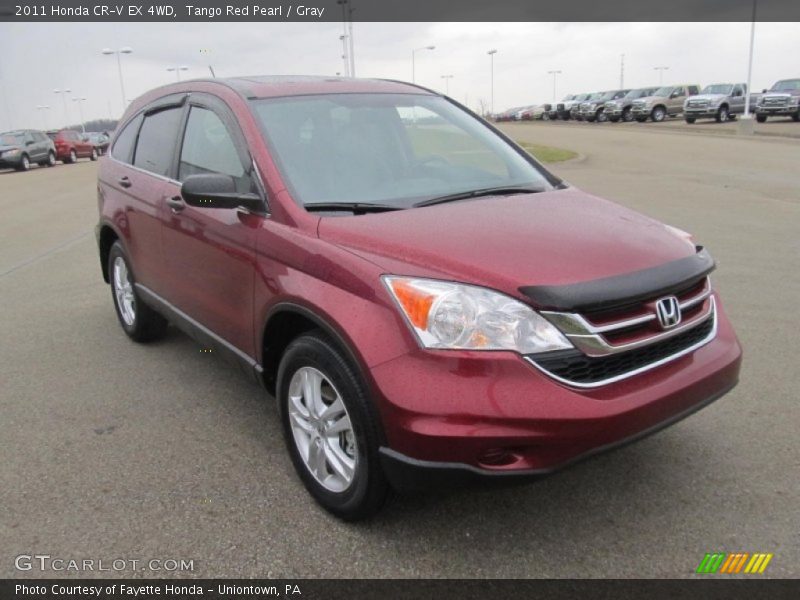 Tango Red Pearl / Gray 2011 Honda CR-V EX 4WD