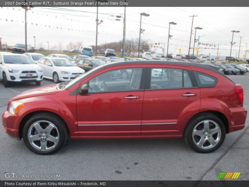 Sunburst Orange Pearl / Pastel Slate Gray 2007 Dodge Caliber R/T