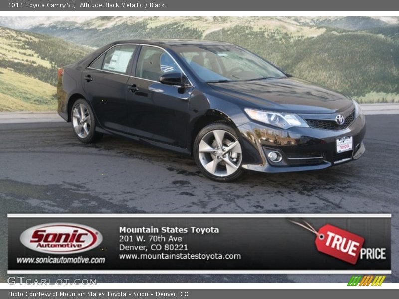 Attitude Black Metallic / Black 2012 Toyota Camry SE
