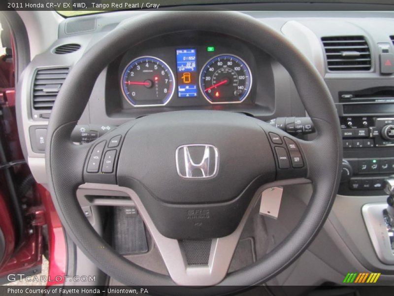 Tango Red Pearl / Gray 2011 Honda CR-V EX 4WD