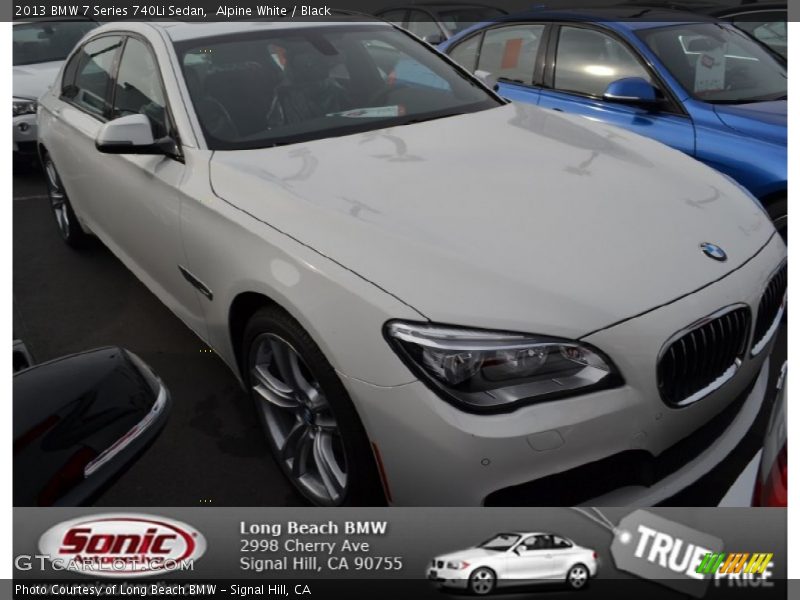 Alpine White / Black 2013 BMW 7 Series 740Li Sedan