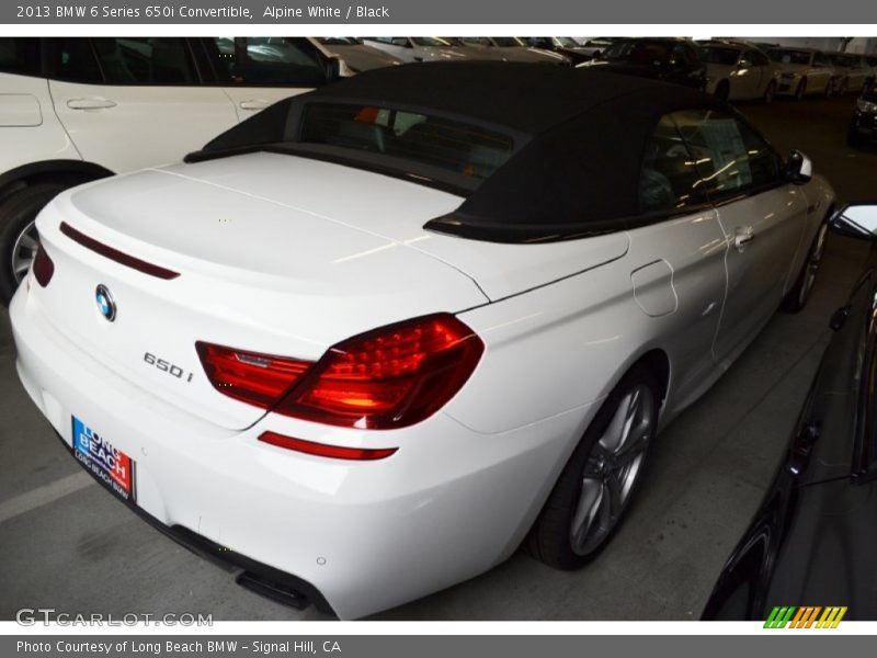 Alpine White / Black 2013 BMW 6 Series 650i Convertible