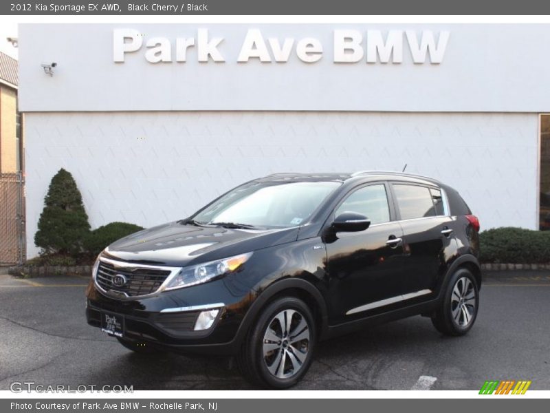 Black Cherry / Black 2012 Kia Sportage EX AWD