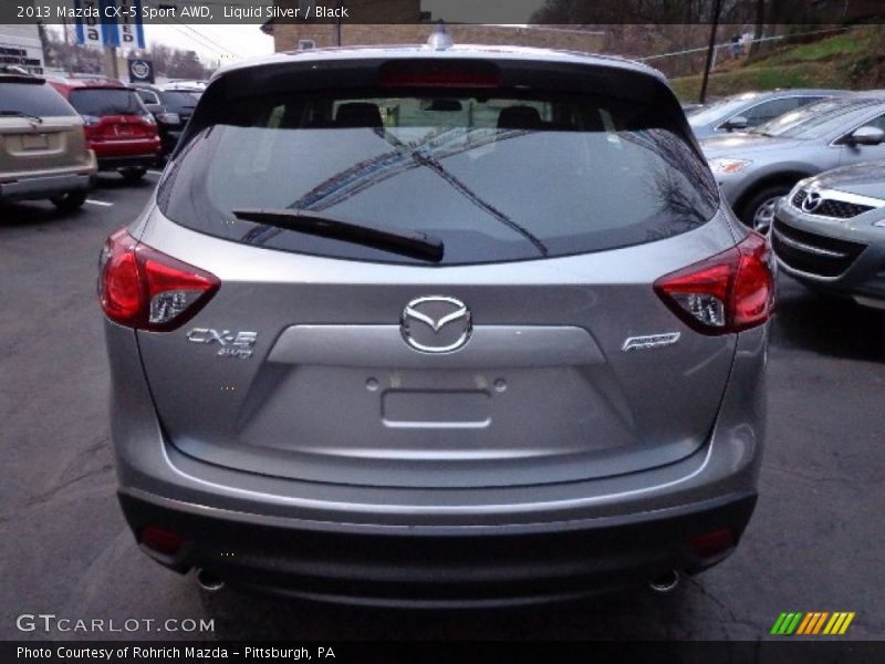 Liquid Silver / Black 2013 Mazda CX-5 Sport AWD