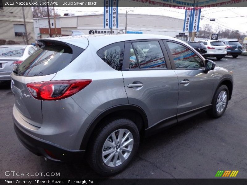 Liquid Silver / Black 2013 Mazda CX-5 Sport AWD