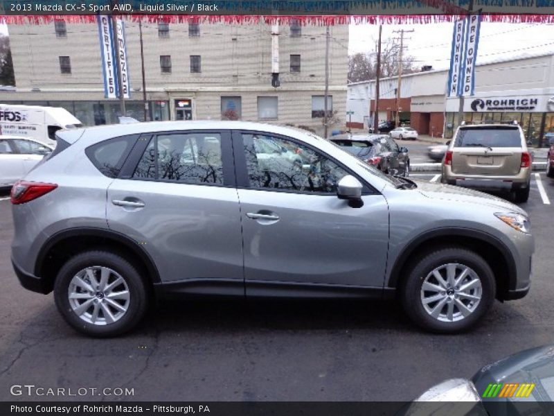 Liquid Silver / Black 2013 Mazda CX-5 Sport AWD