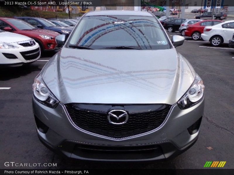 Liquid Silver / Black 2013 Mazda CX-5 Sport AWD