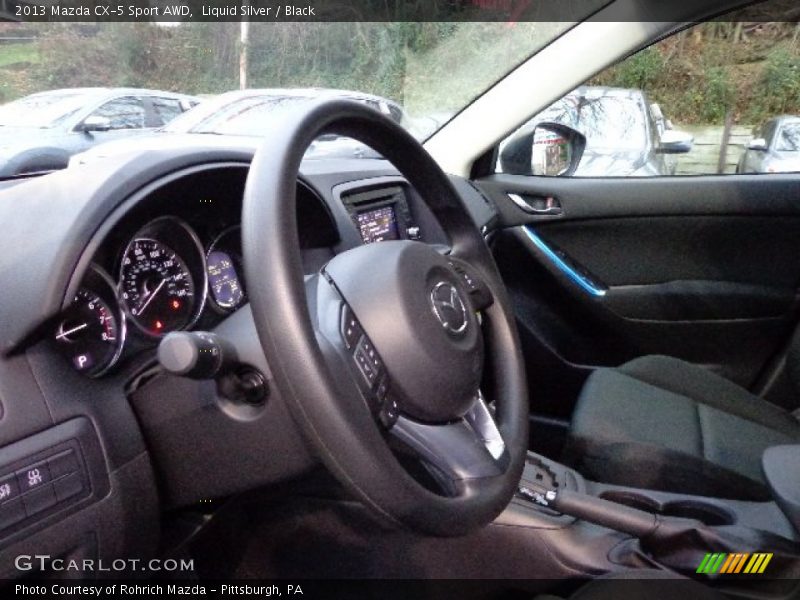 Liquid Silver / Black 2013 Mazda CX-5 Sport AWD