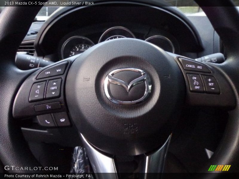 Liquid Silver / Black 2013 Mazda CX-5 Sport AWD