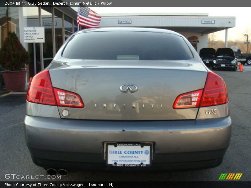 Desert Platinum Metallic / Willow 2004 Infiniti G 35 Sedan