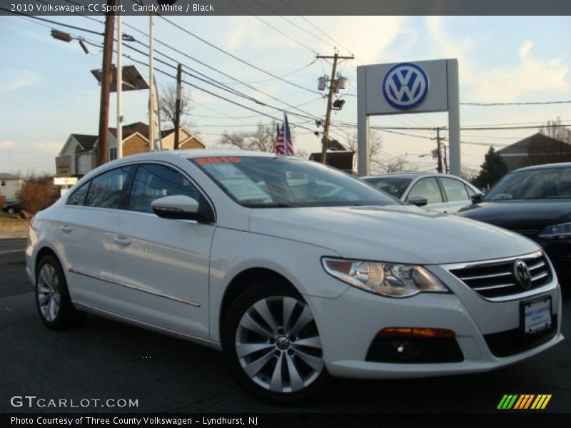 Candy White / Black 2010 Volkswagen CC Sport