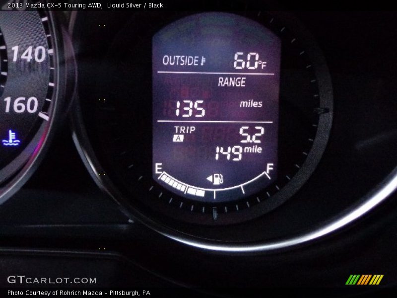 Liquid Silver / Black 2013 Mazda CX-5 Touring AWD