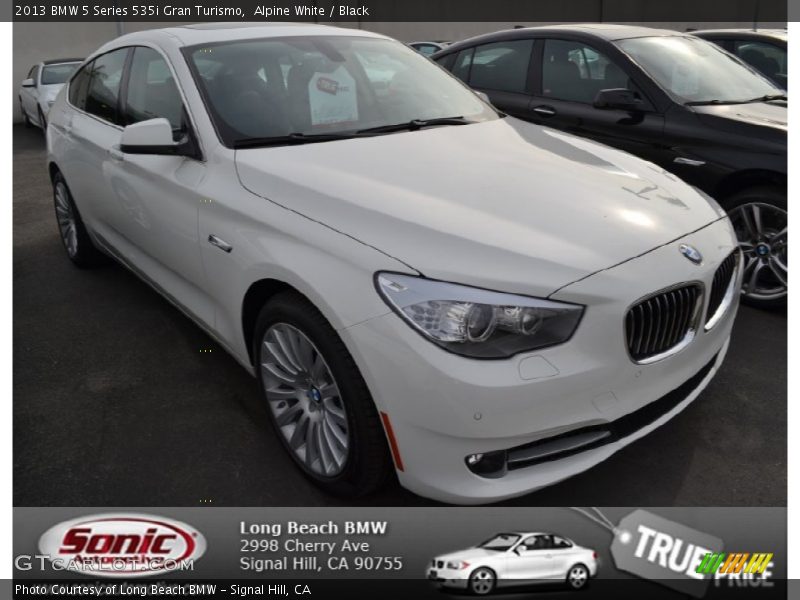 Alpine White / Black 2013 BMW 5 Series 535i Gran Turismo