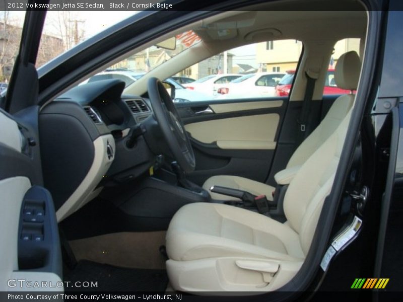 Black / Cornsilk Beige 2012 Volkswagen Jetta SE Sedan