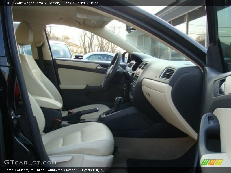 Black / Cornsilk Beige 2012 Volkswagen Jetta SE Sedan