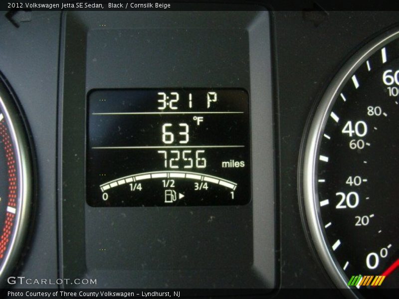 Black / Cornsilk Beige 2012 Volkswagen Jetta SE Sedan