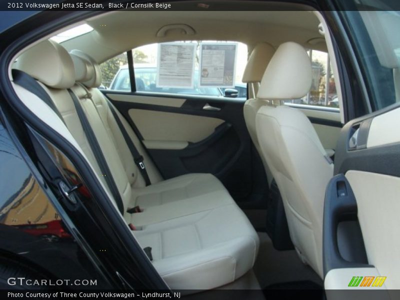 Black / Cornsilk Beige 2012 Volkswagen Jetta SE Sedan