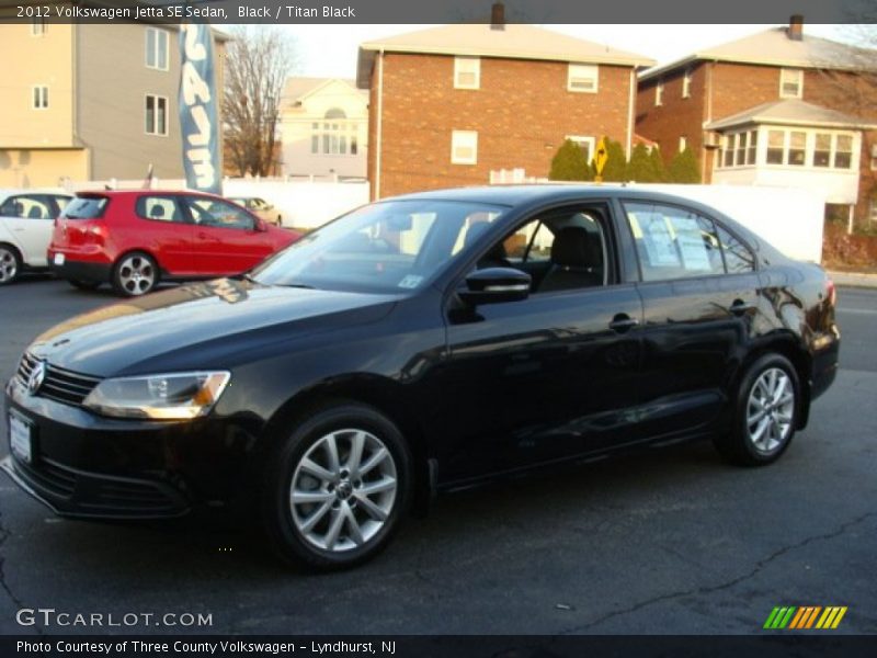 Black / Titan Black 2012 Volkswagen Jetta SE Sedan