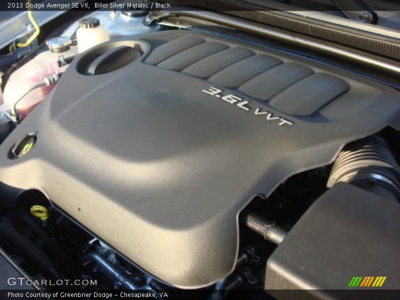 Billet Silver Metallic / Black 2013 Dodge Avenger SE V6