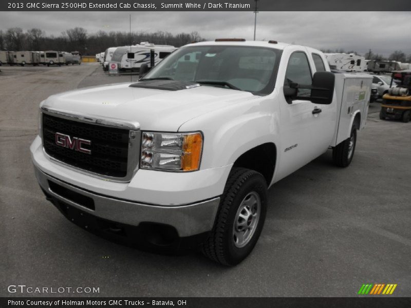 Summit White / Dark Titanium 2013 GMC Sierra 2500HD Extended Cab Chassis