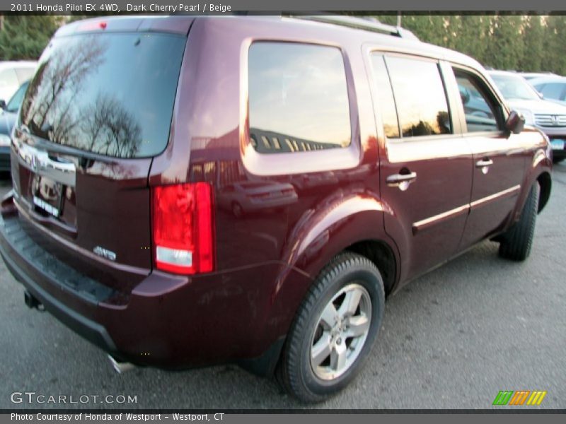 Dark Cherry Pearl / Beige 2011 Honda Pilot EX 4WD