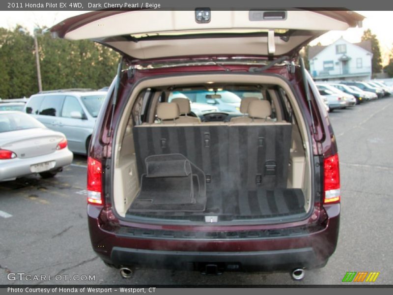 Dark Cherry Pearl / Beige 2011 Honda Pilot EX 4WD