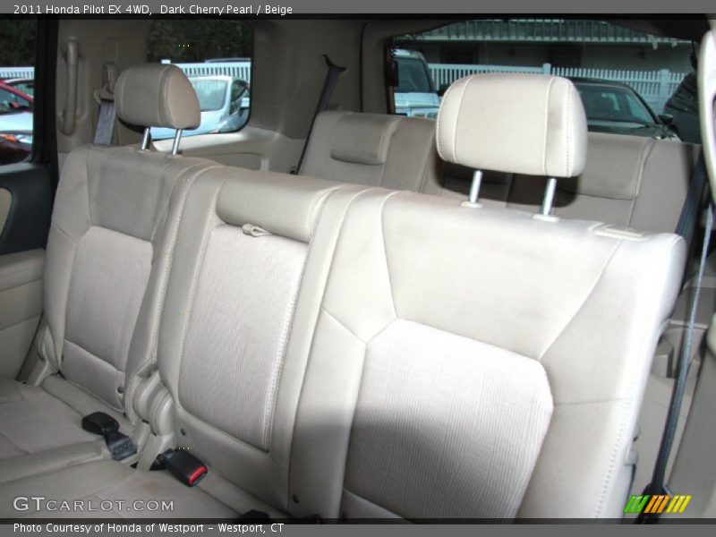 Dark Cherry Pearl / Beige 2011 Honda Pilot EX 4WD